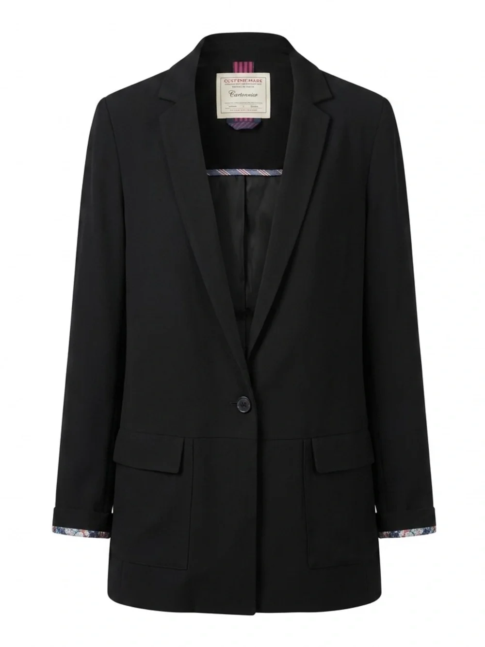 Cartonnier Beatrice Black Long Blazer Jacket Medium